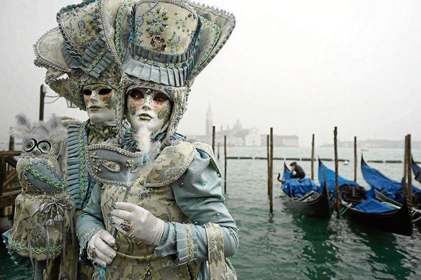 Unas máscaras en Venecia.