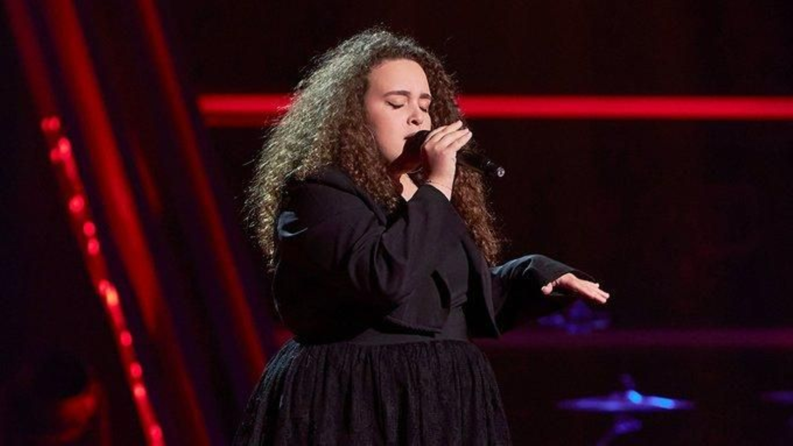 Noemí Fernández, durante su actuación en 'La Voz'.