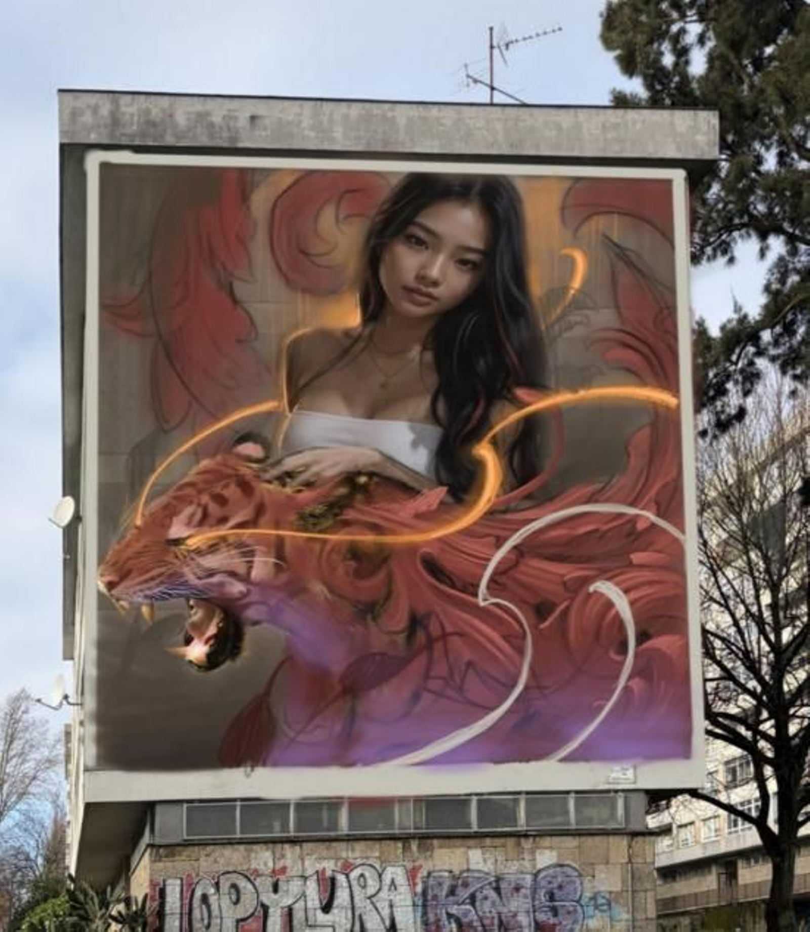 La la pintura prevista para la medianera de Castelao 28, de Tirso Paz.