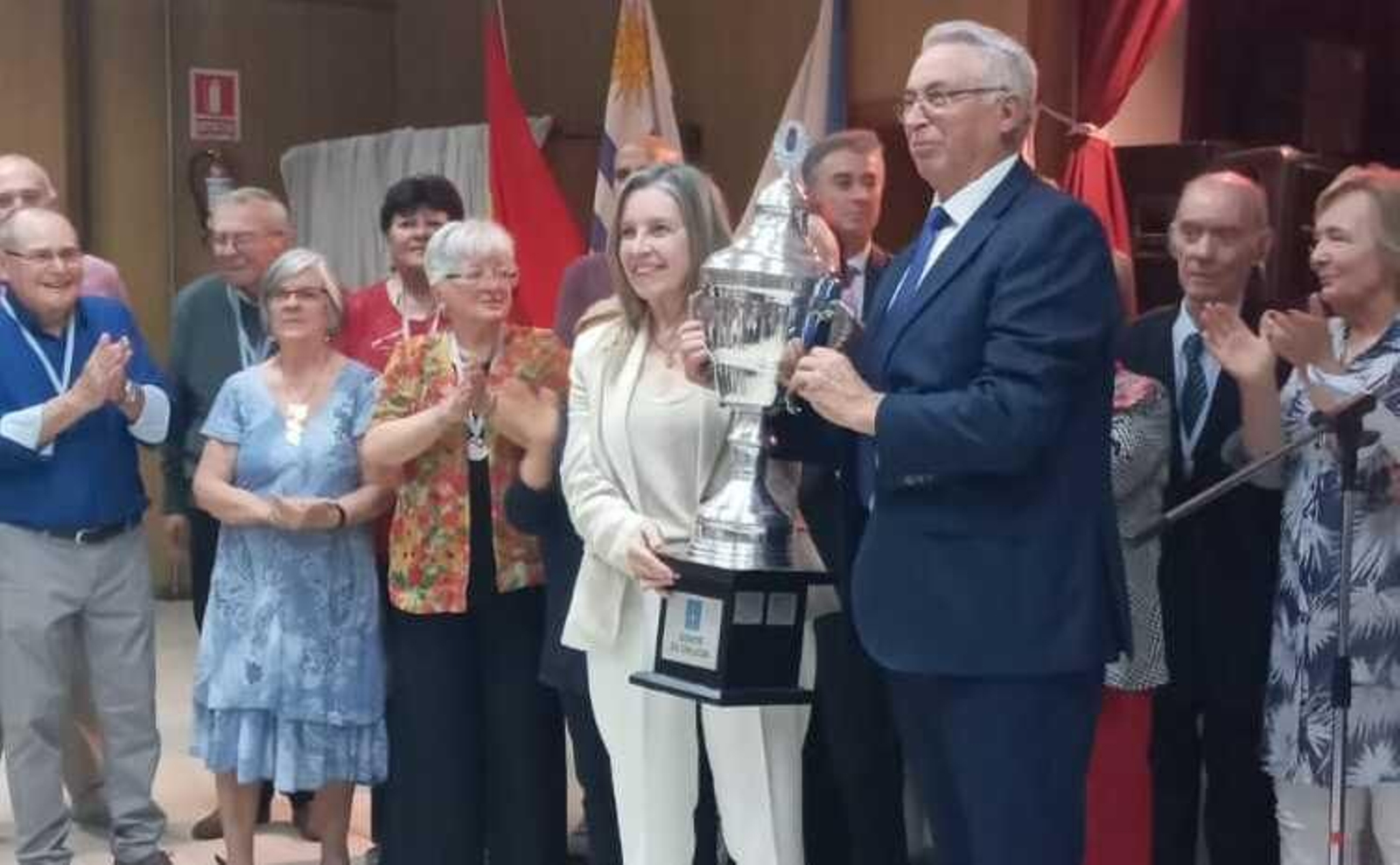 La delegada de la Xunta durante la entrega de premios
