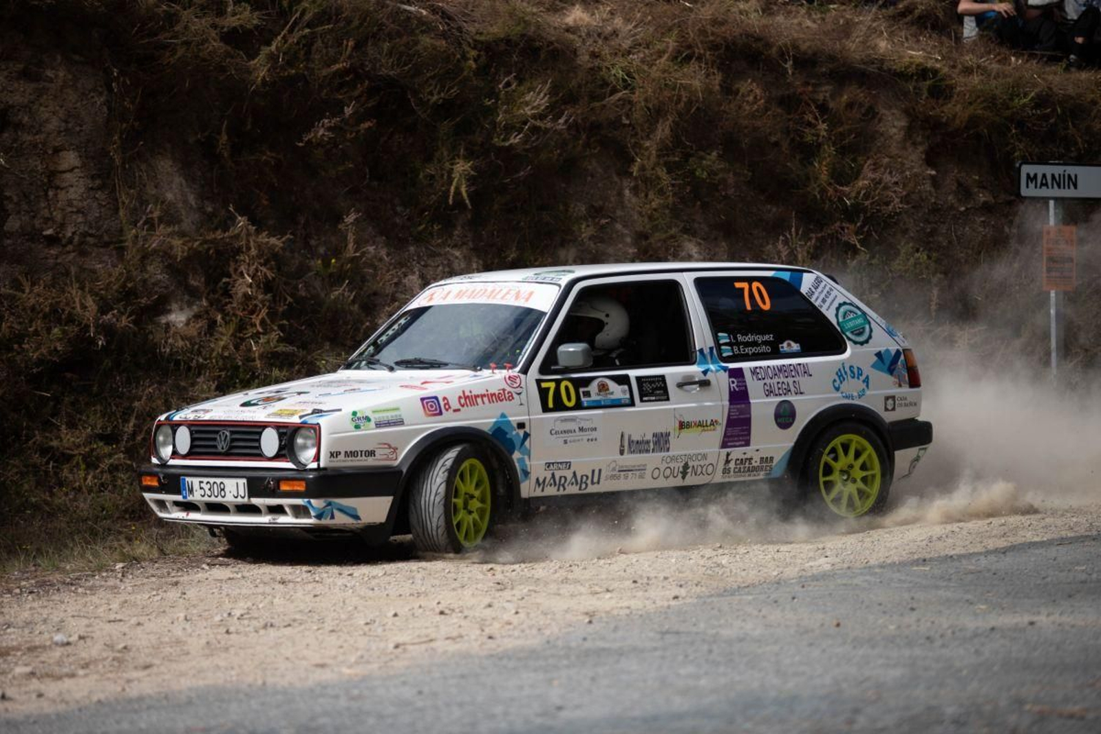Los ourensanos Benito Expósito e Iván Rodríguez, en la prueba de Lobios de 2025.