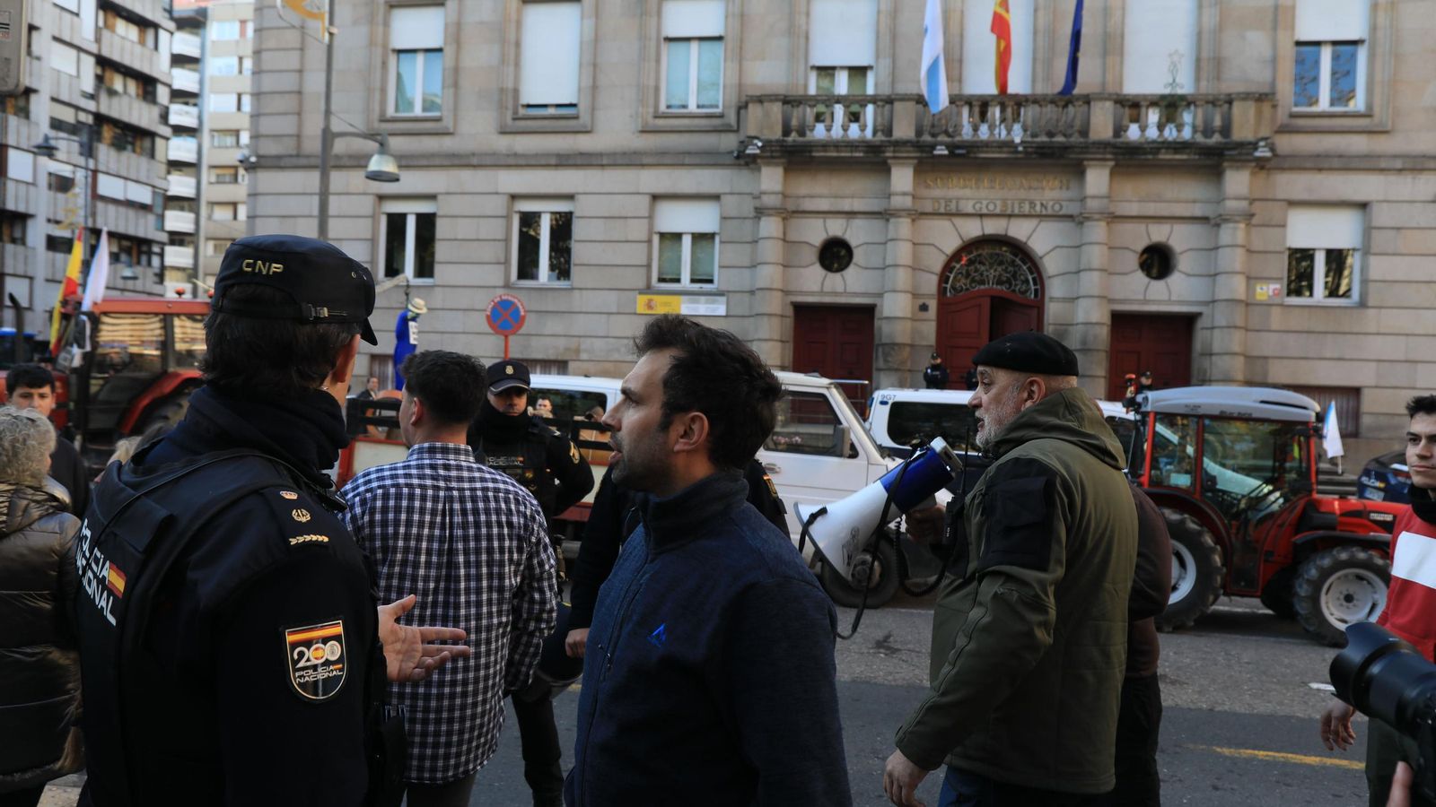 Los tractores tomaron Ourense y San Cibrao