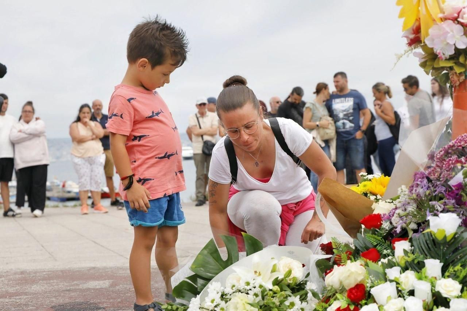 Homenaje al fallecido en Cangas el pasado viernes en un accidente automovilístico, Miguel Pereira.