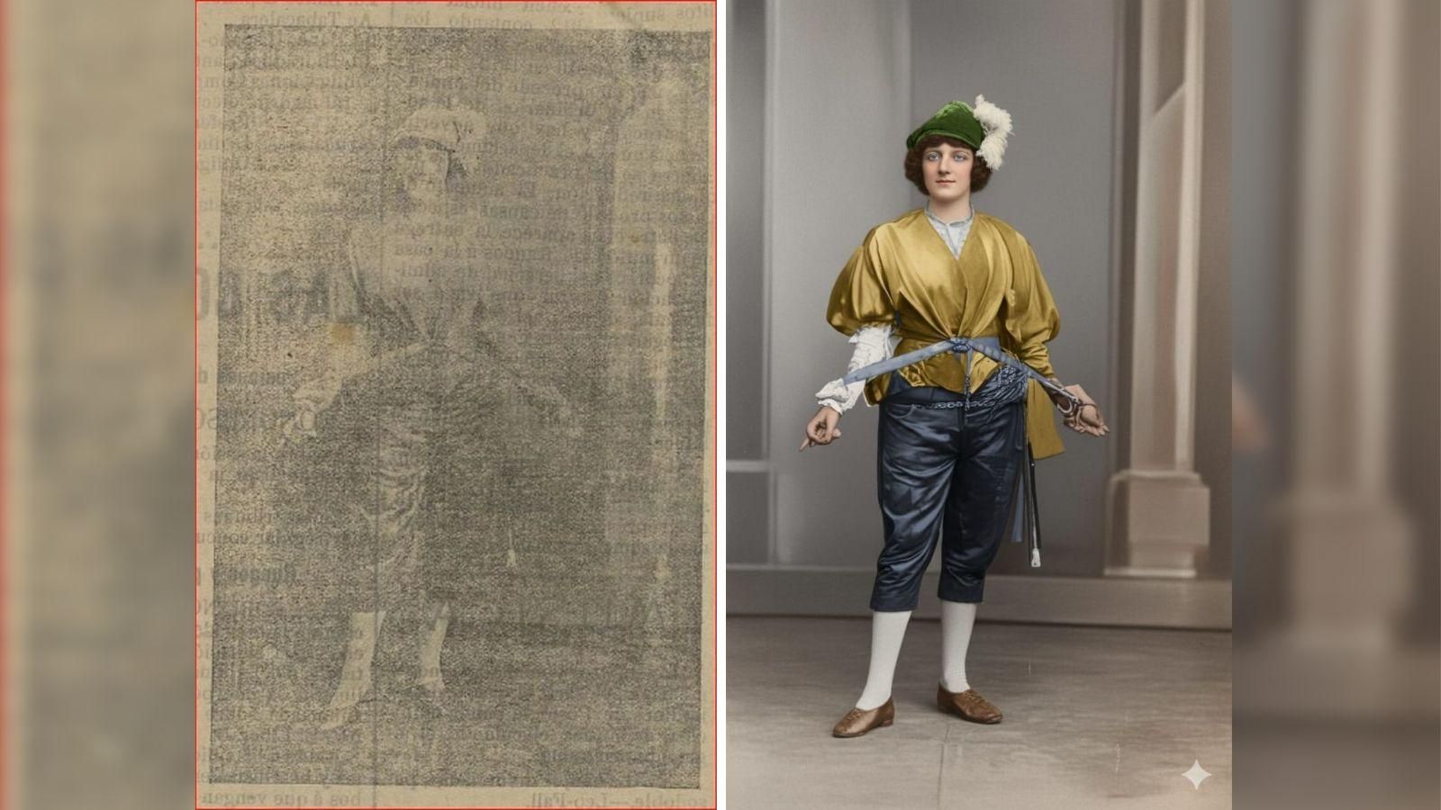 La artista Consuelo Larios se despide del publico en el Salón Pinacho Diciembre de 1912 diario El Miño.