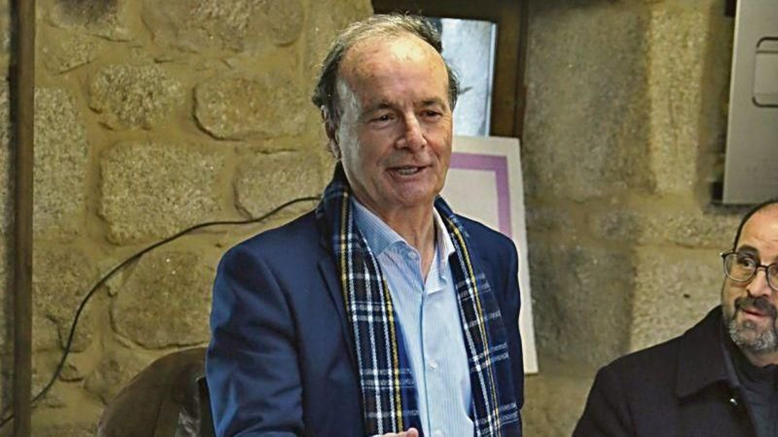 Xosé Eduardo López, presidente de la Fundación Otero Pedrayo, durante un acto.