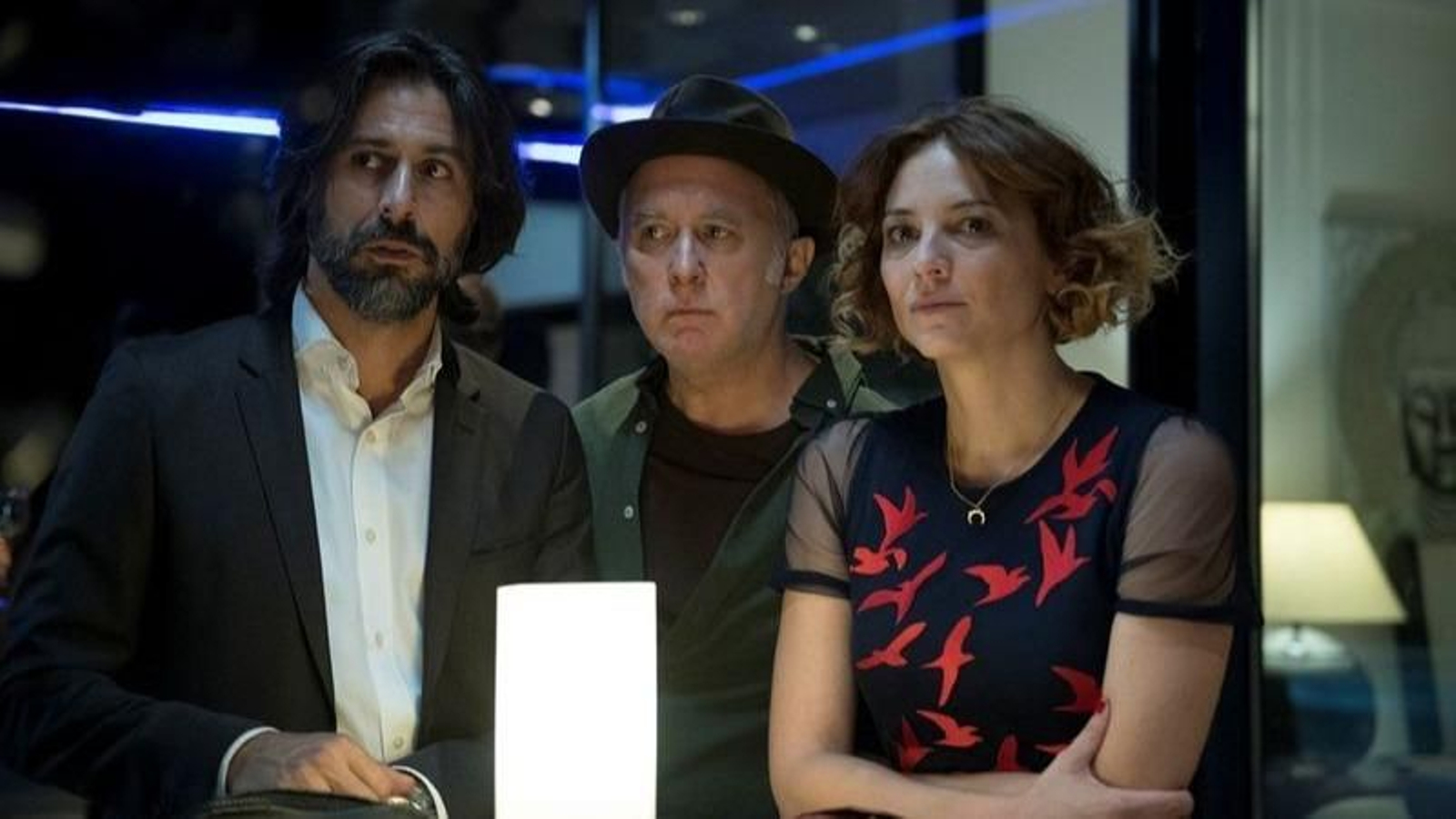 Hugo Silva, Luis Bermejo y Leonor Watling, en “Nasdrovia”.