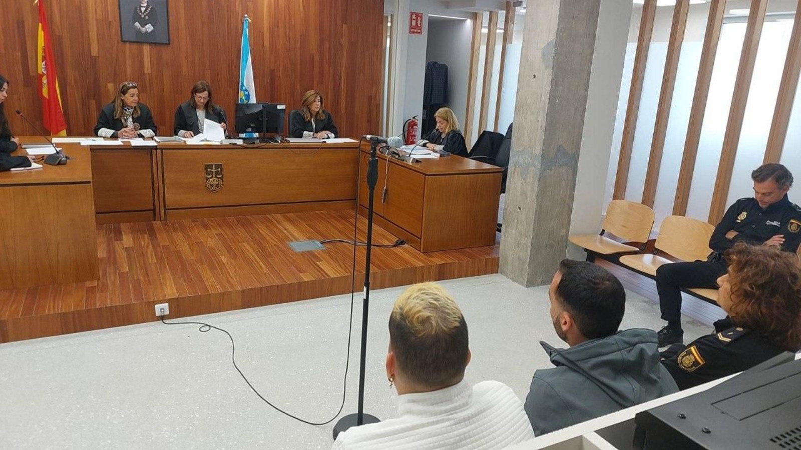 Los acusados este miércoles en el juicio.