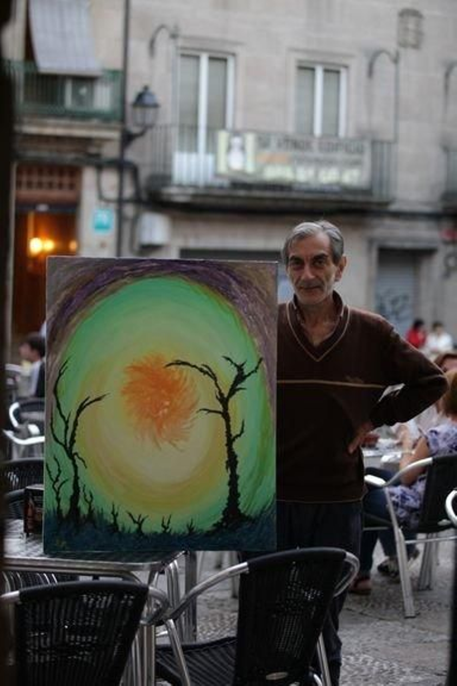 Ourense. 20-09-2017. Rafael Manzano, pintor. paz