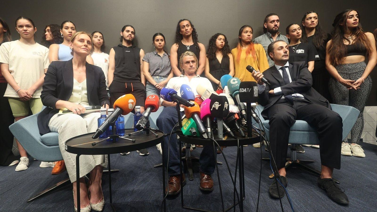 El productor musical Nacho Cano ofrece declaraciones a los medios, a 9 de julio de 2024, en Madrid (Foto: Europa Press).