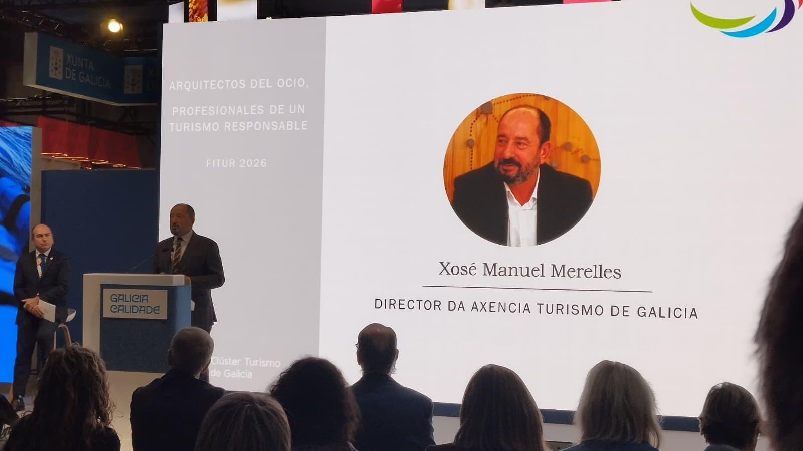 Xosé Manuel Merelles, director de la Axencia Turismo de Galicia, en la presentación