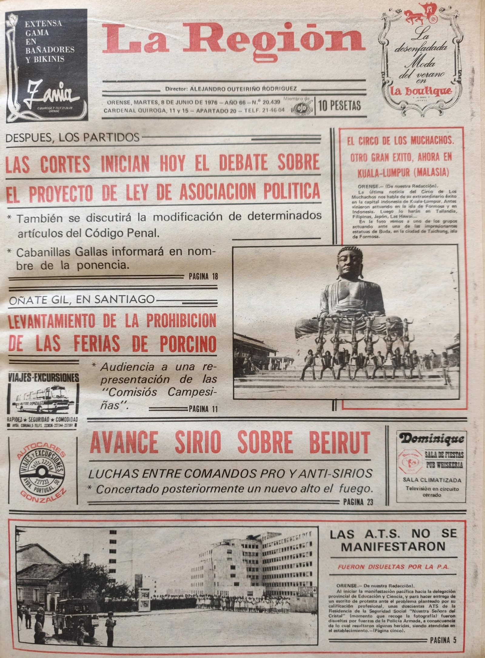 La primera 8 de junio 1976.