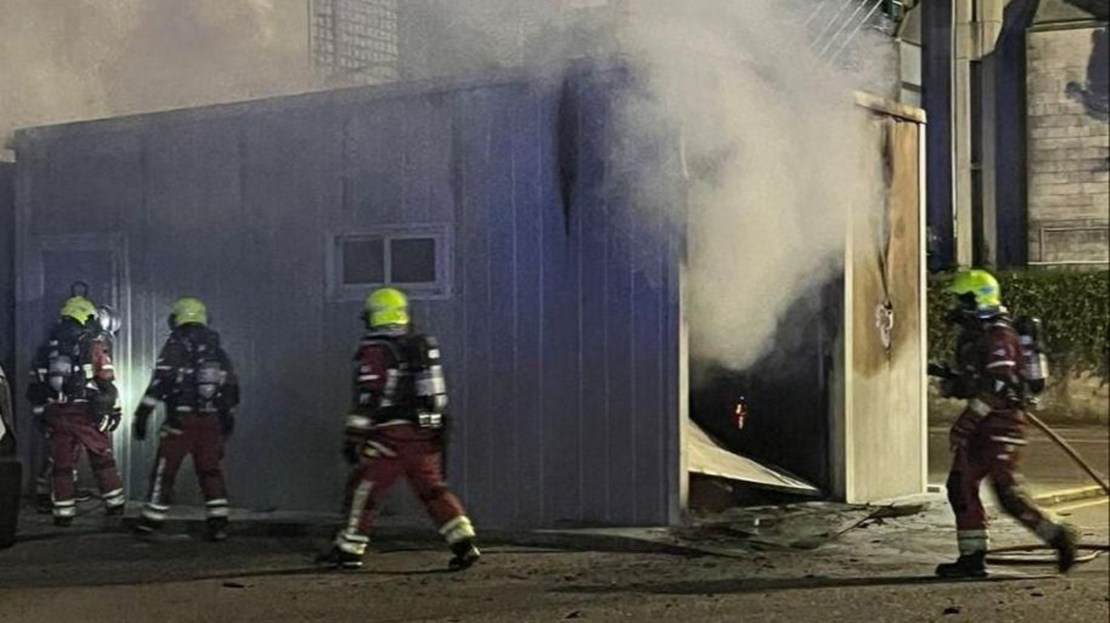 El incendio en la madrugada del 21 de febrero