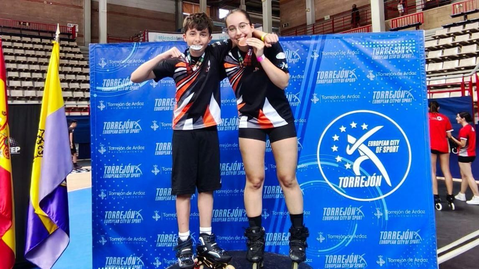 Alexi Ilie More  y Lorena Parada, medallas en Torrejón de Ardoz.