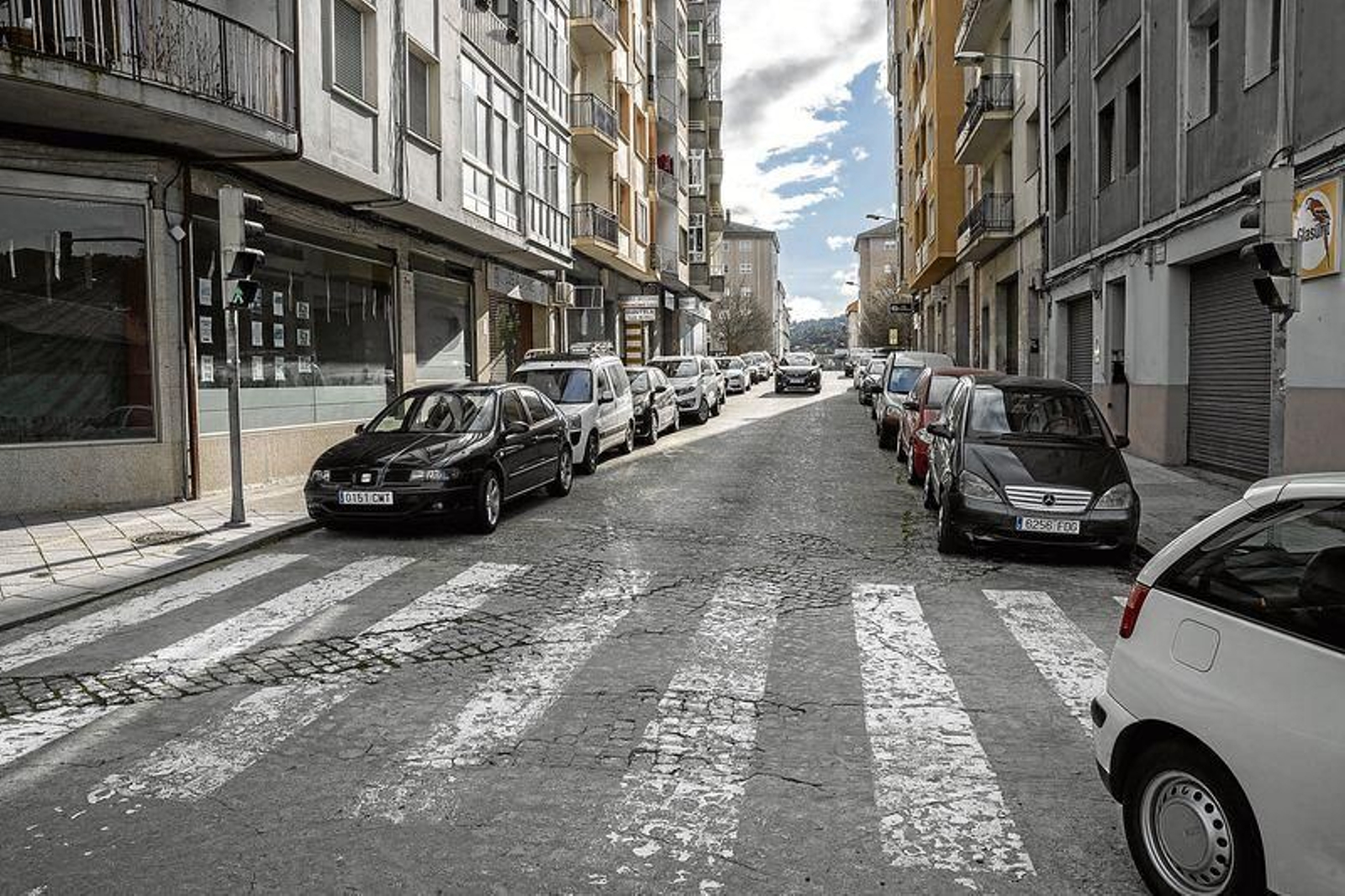 La rúa San Pedro de Mezonzo, entre las afectadas por los cambios de sentido. ÓSCAR PINAL
