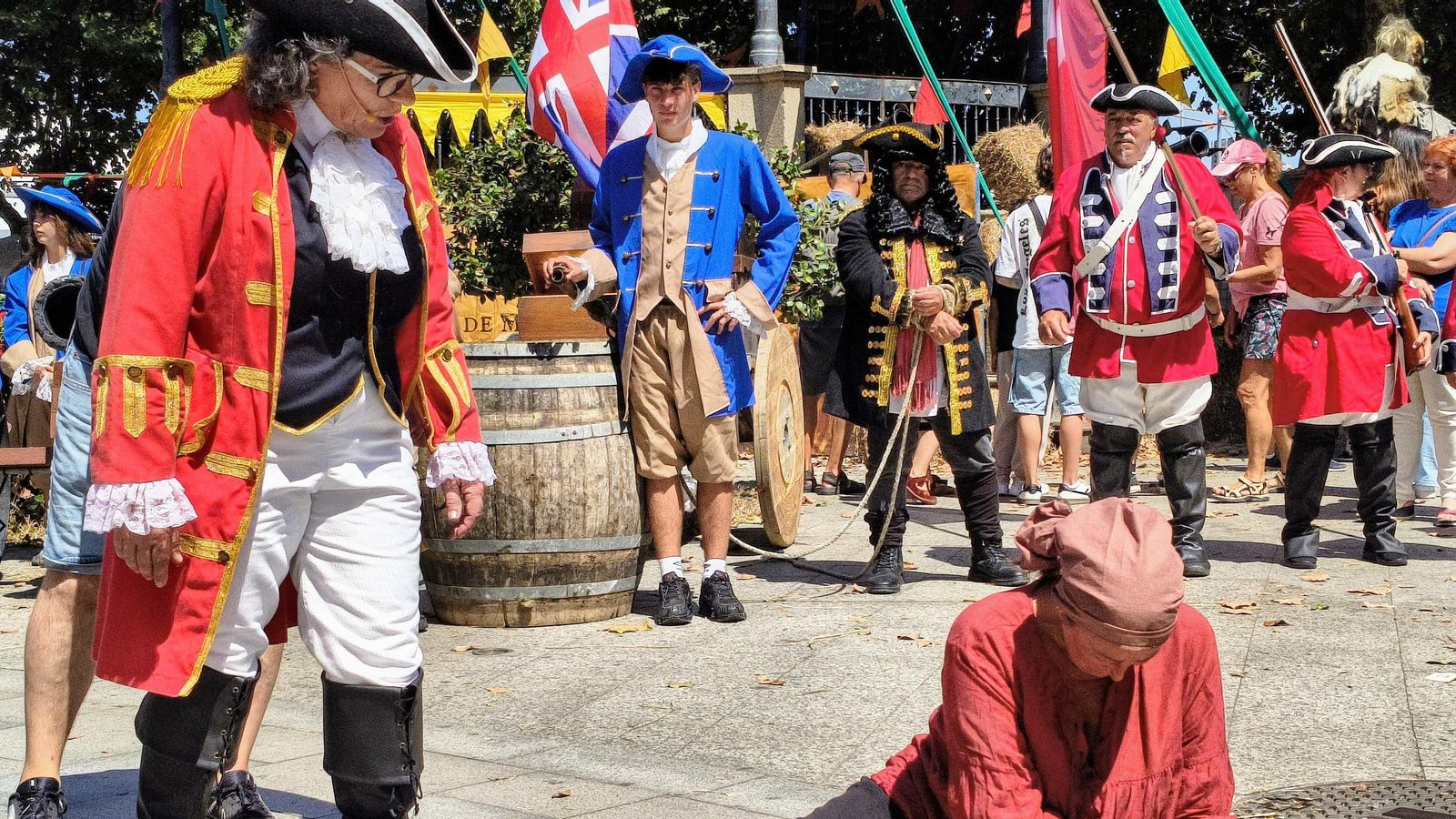 Recreación del asalto a Marín en agosto del año 1800.