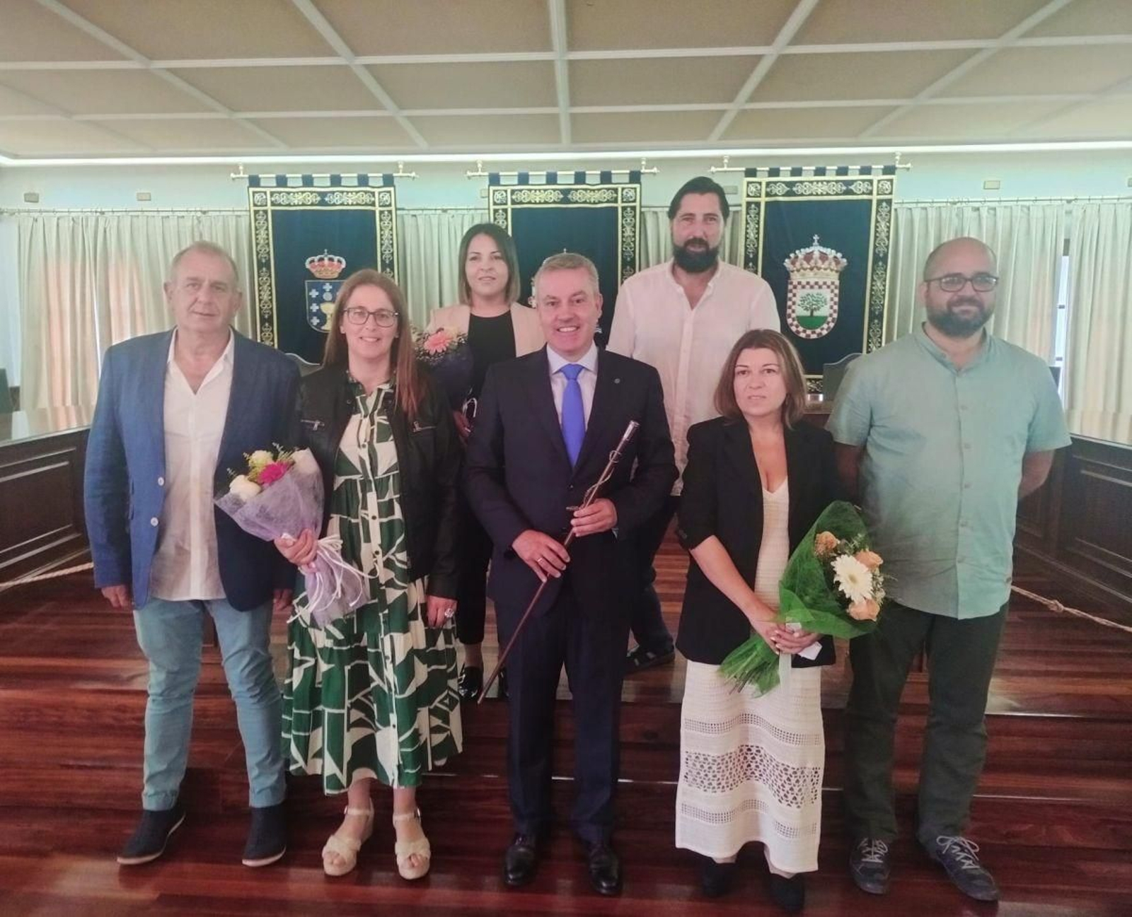 El alcalde, Luis Piña con el equipo de gobierno socialista para el mandato 2023-2027.