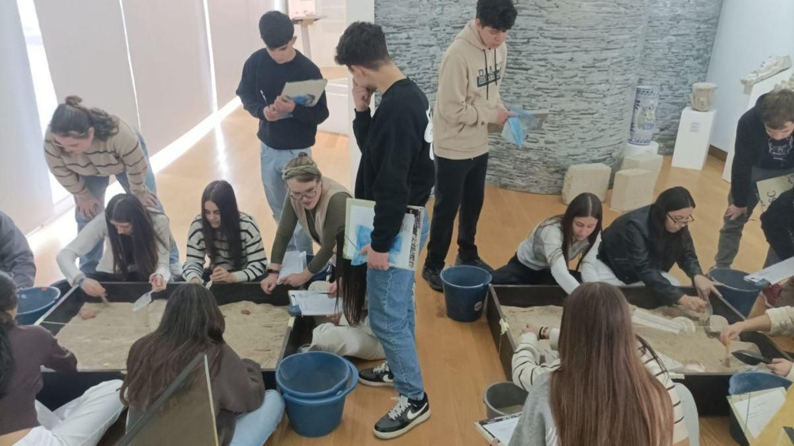 Os rapaces do Xermán Ancochea disfrutando da experiencia.