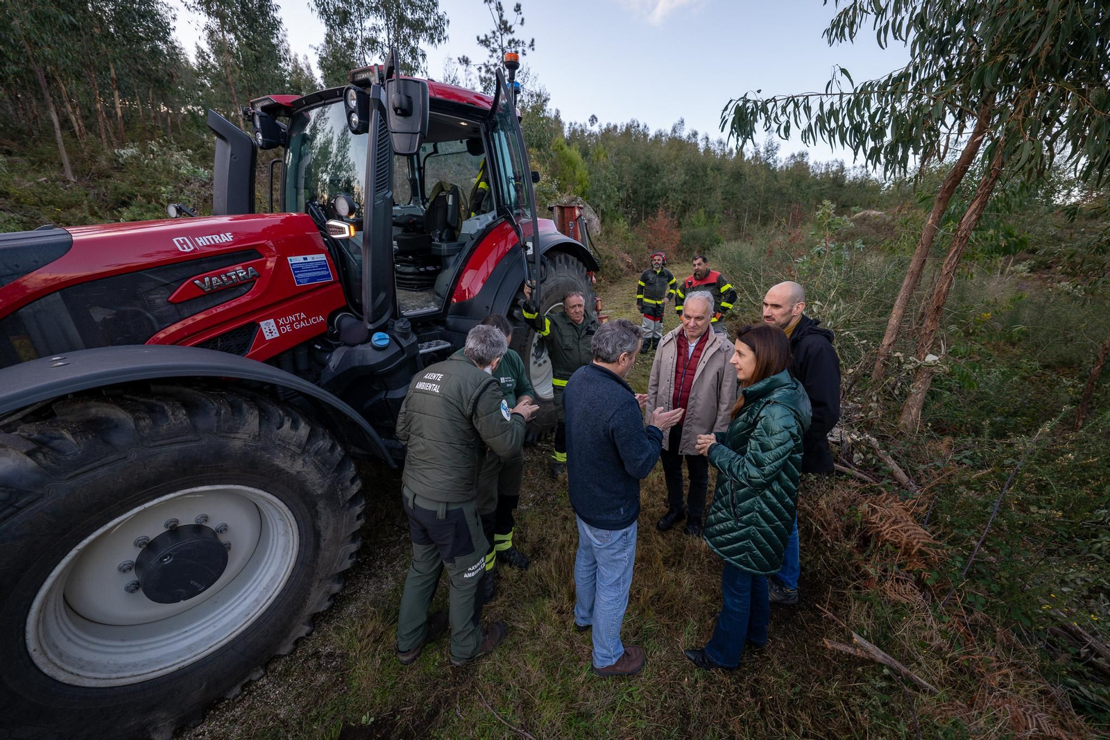 A conselleira, na parroquia de Guláns, Ponteareas.