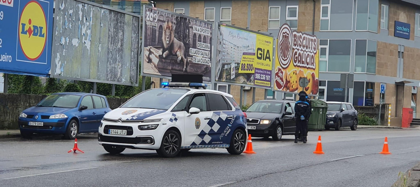 Control Policíal en Vigo