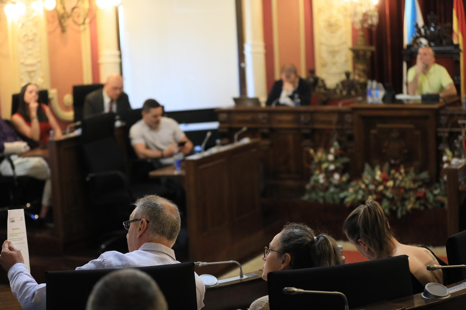 Jornada de pleno extraordinario en el Concello de Ourense.