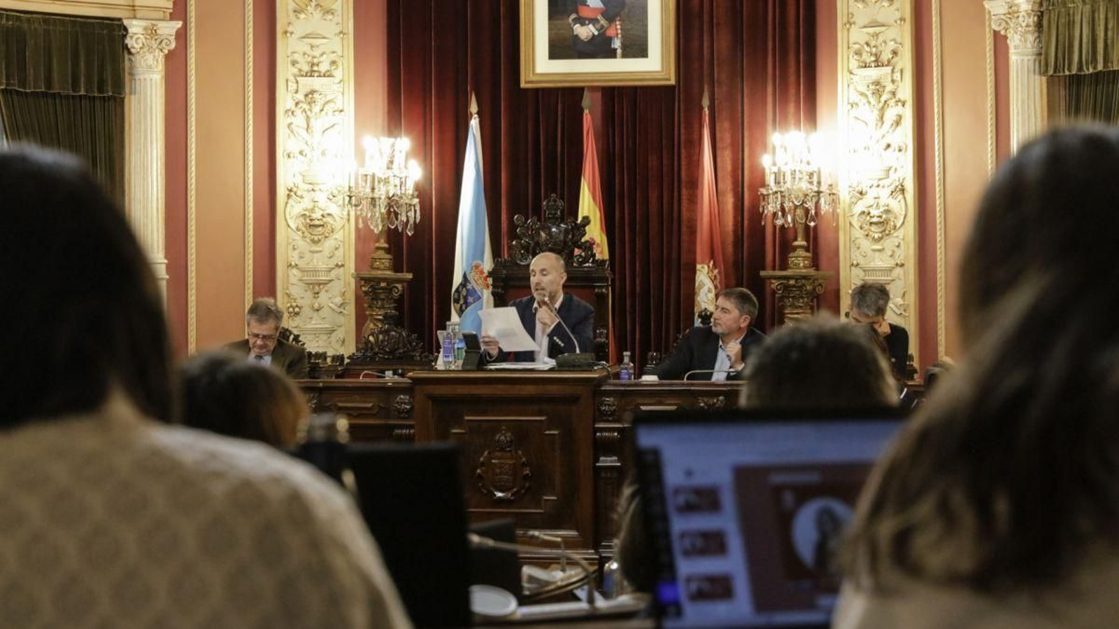 Gonzalo Jácome durante un pleno municipal.