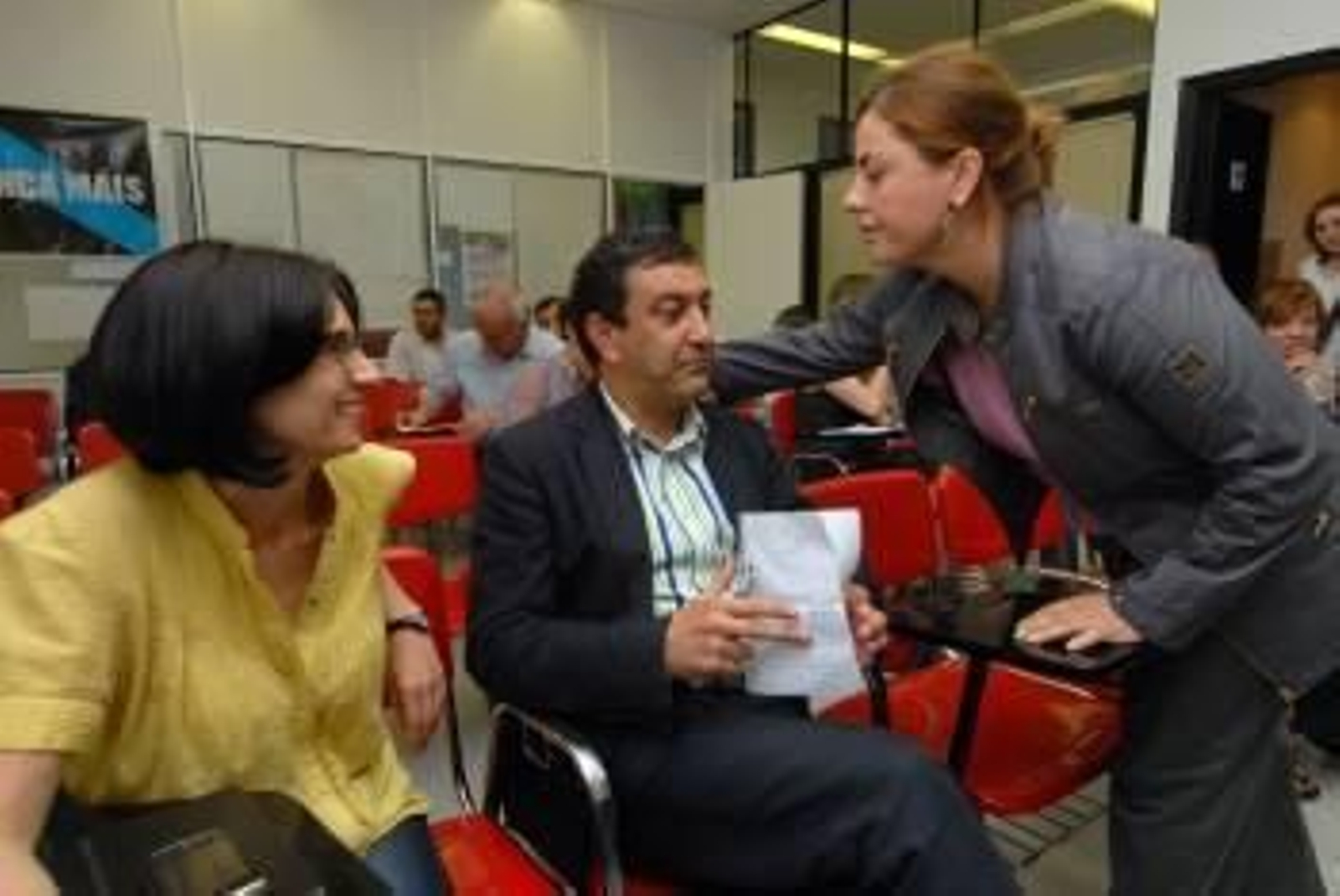 Iolanda Veloso y Santi Domínguez, en el consello del BNG. Foto: Archivo