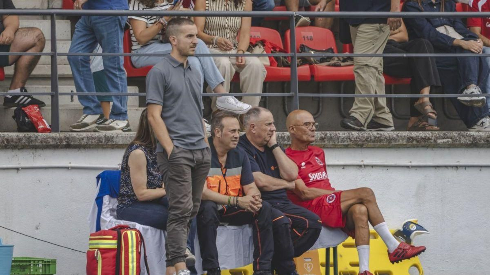 Juan Carballo, técnico de la UD Ourense, en su estreno en el banquillo de O Couto.
