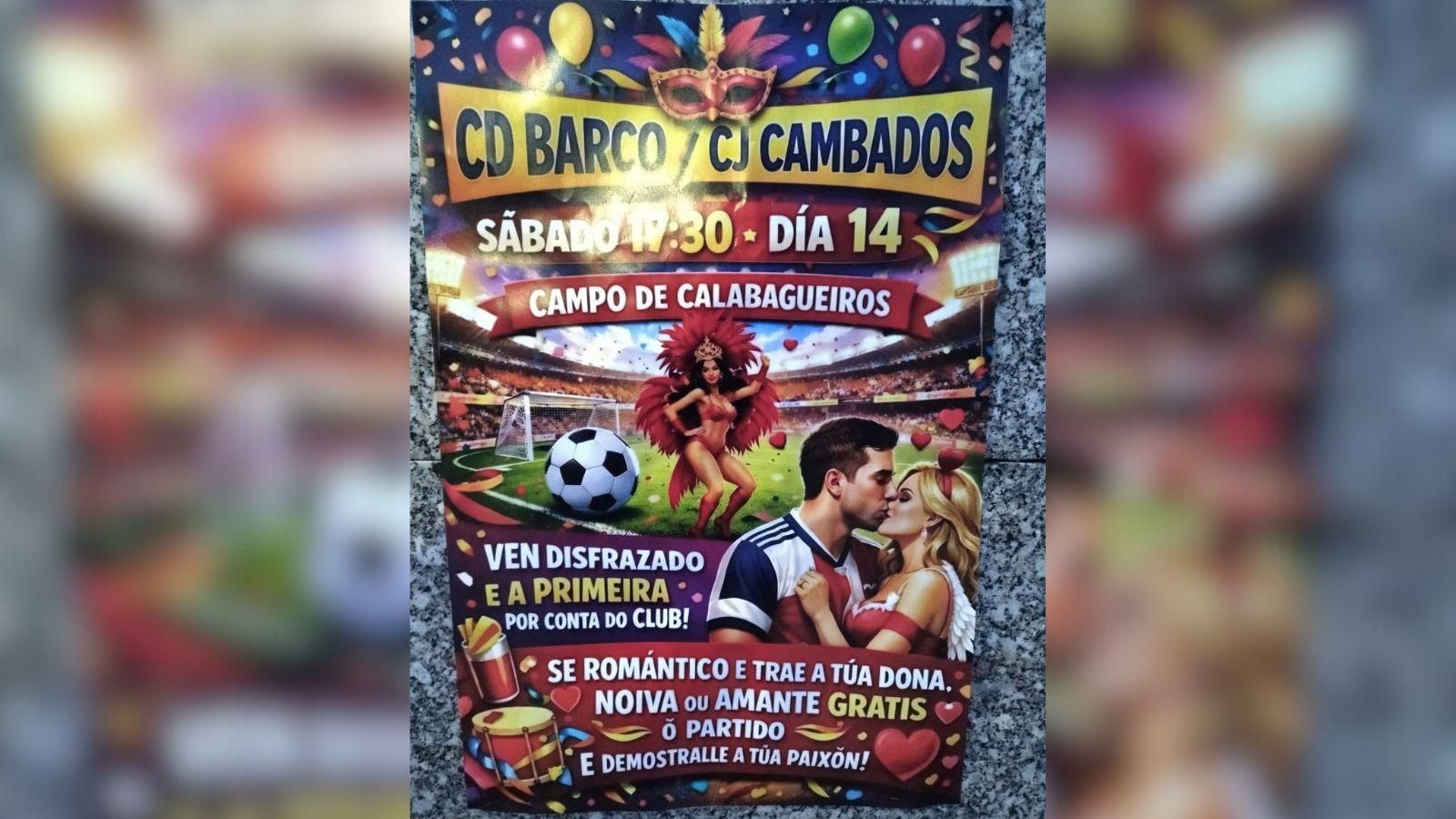 Cartel en el Centro de Deportes Barco.