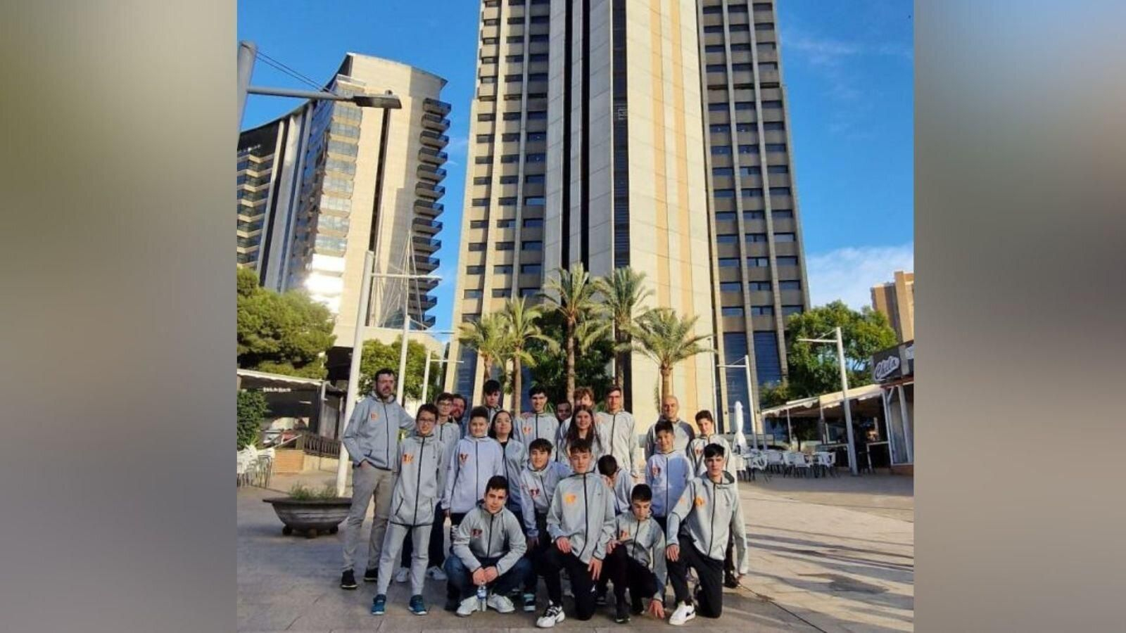 La representación del xadrez Ourense que hoy empieza a competir en Benidorm. | Foto: Xadrez Ourense