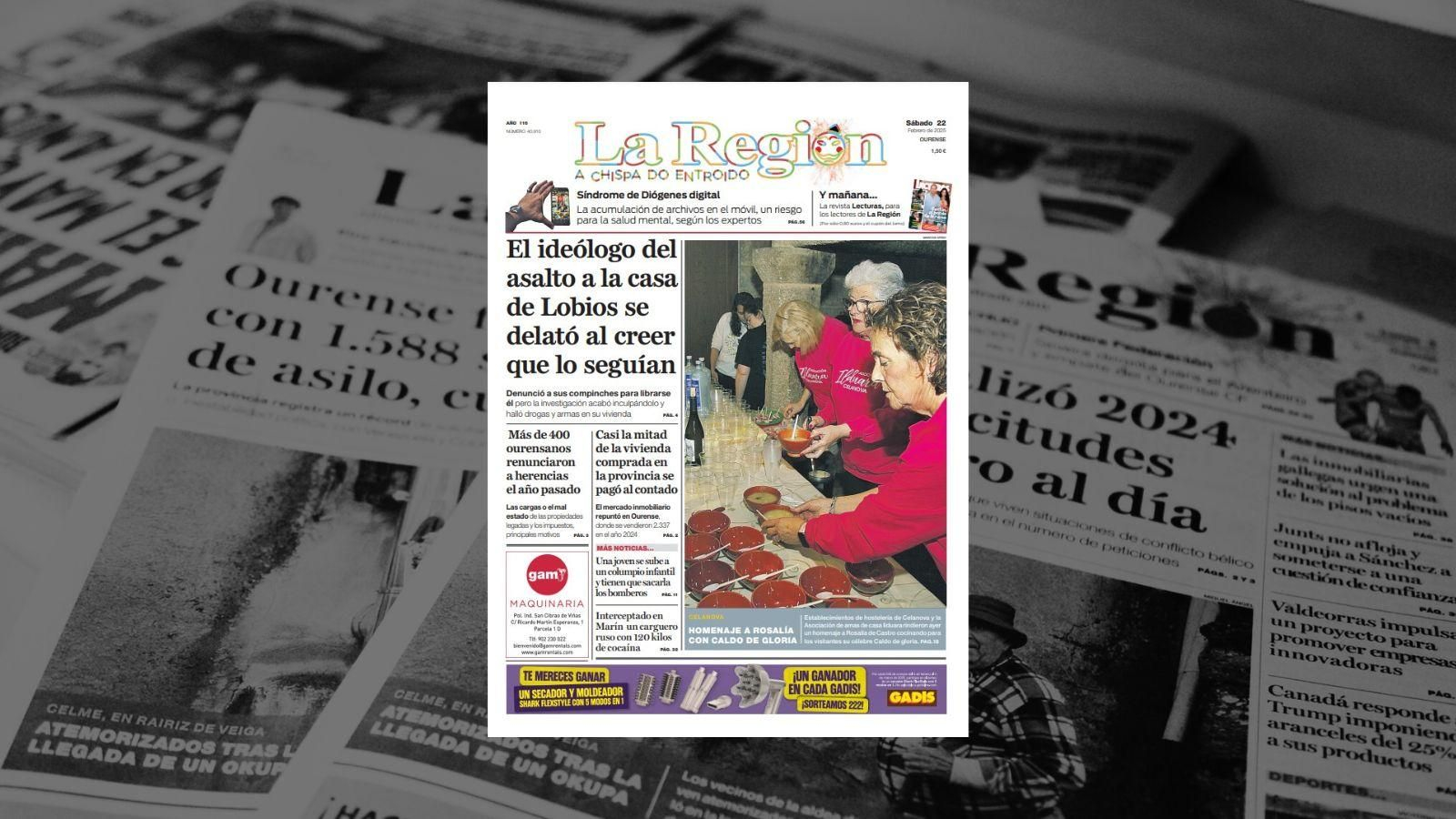 La portada de La Región