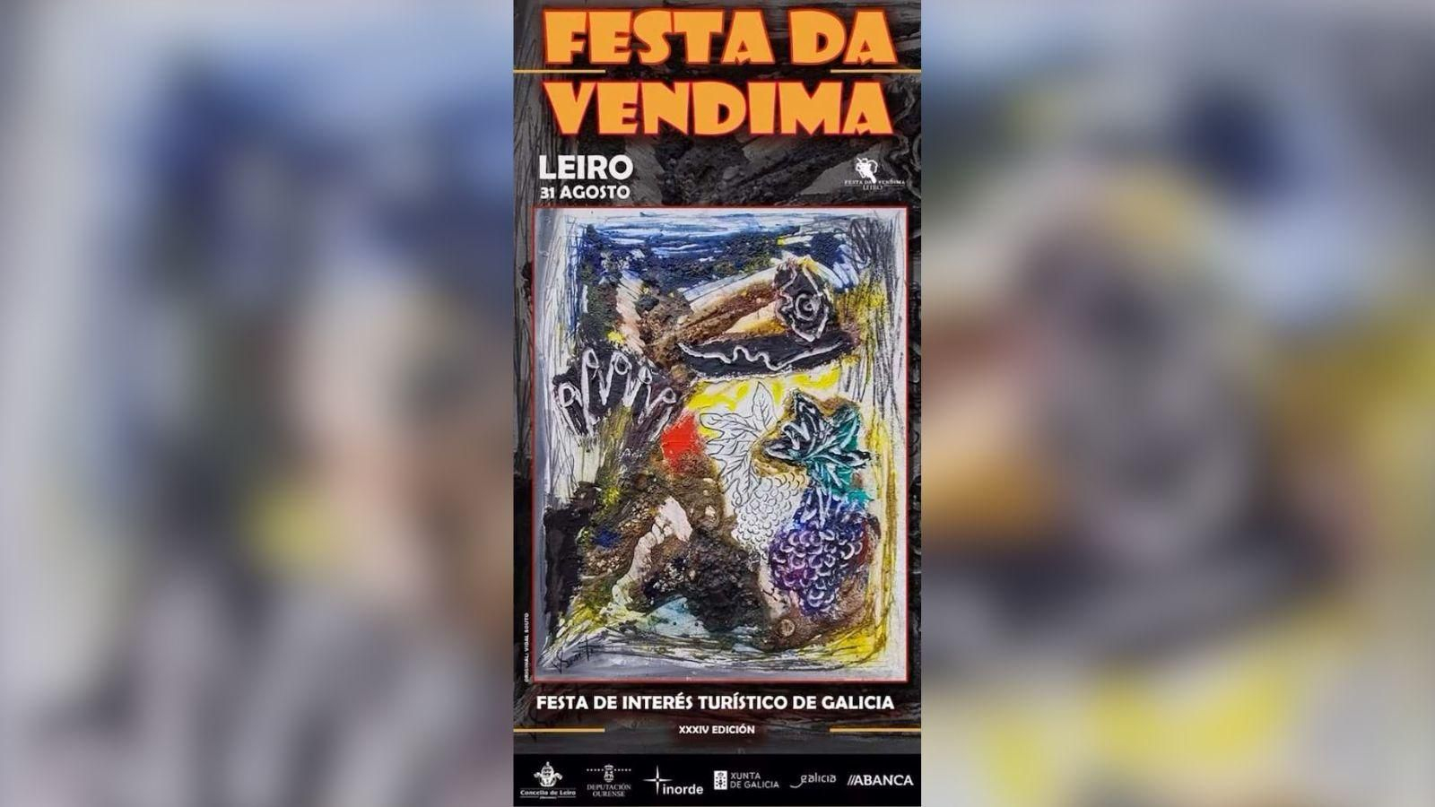 Cartel de la Festa da Vendimia de Leiro de 2026