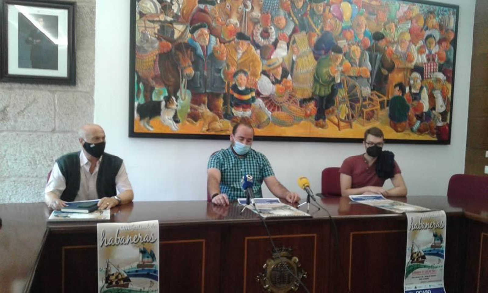 Rogelio Rodríguez, Diego Fernández e Christian Casas durante a presentación do festival. (S.P.)