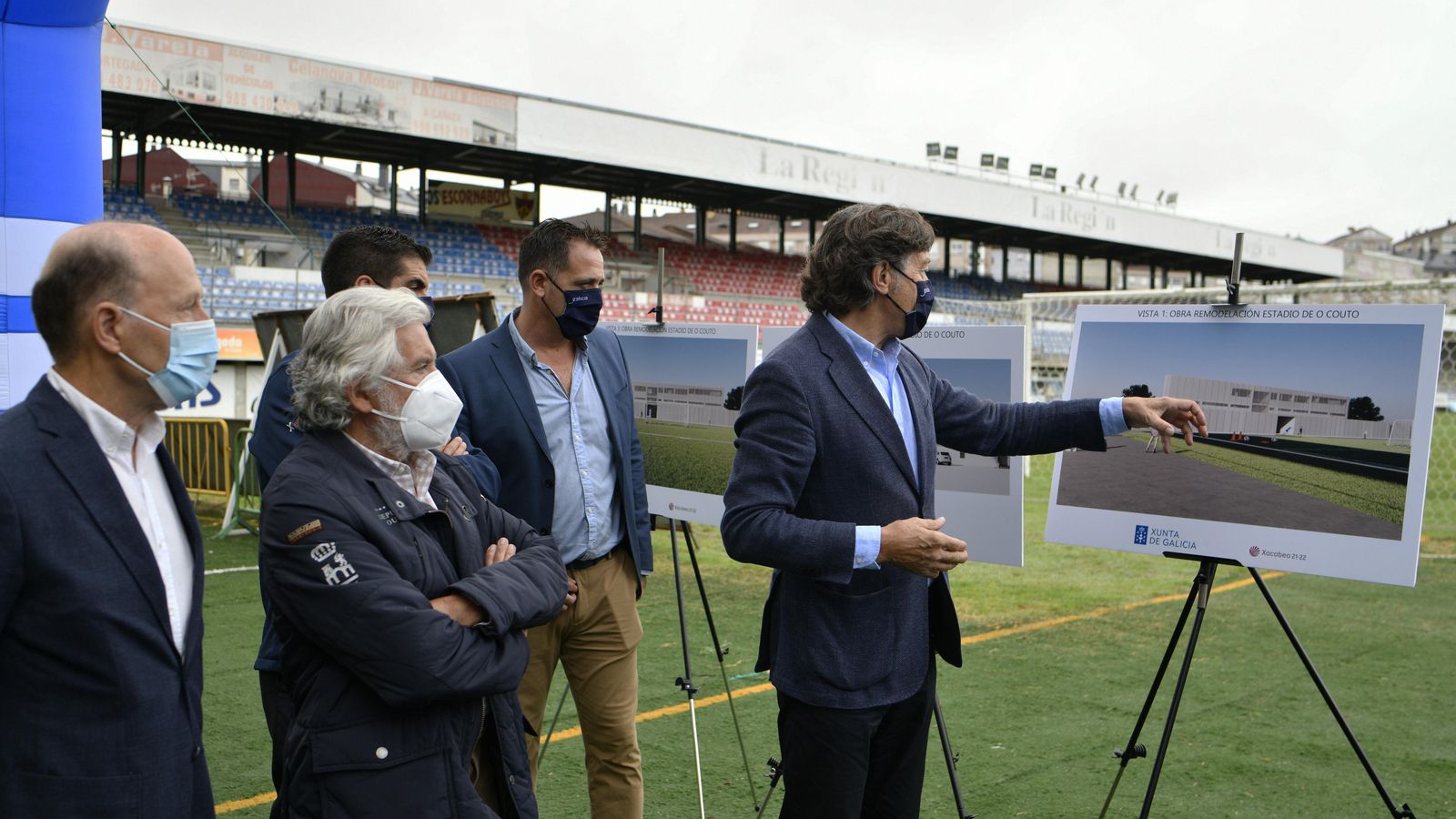 Ourense. 15/09/2021. Presentación da reforma do campo do Couto. Foto: Xesús Fariñas