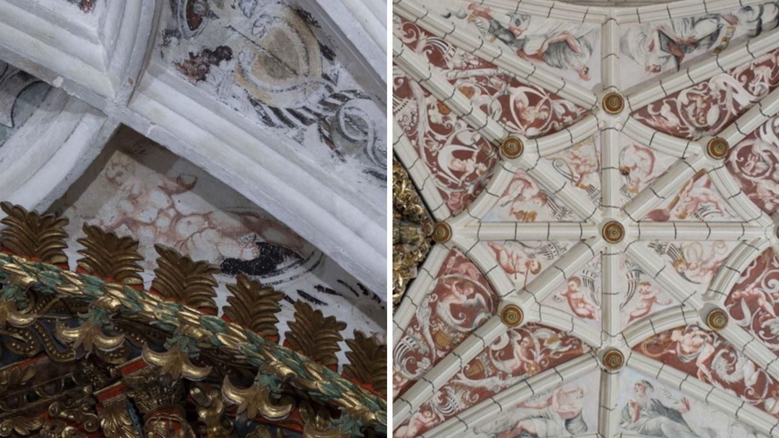 La bóveda de Santa Baia de Banga y la bóveda de Santa María de Mugares