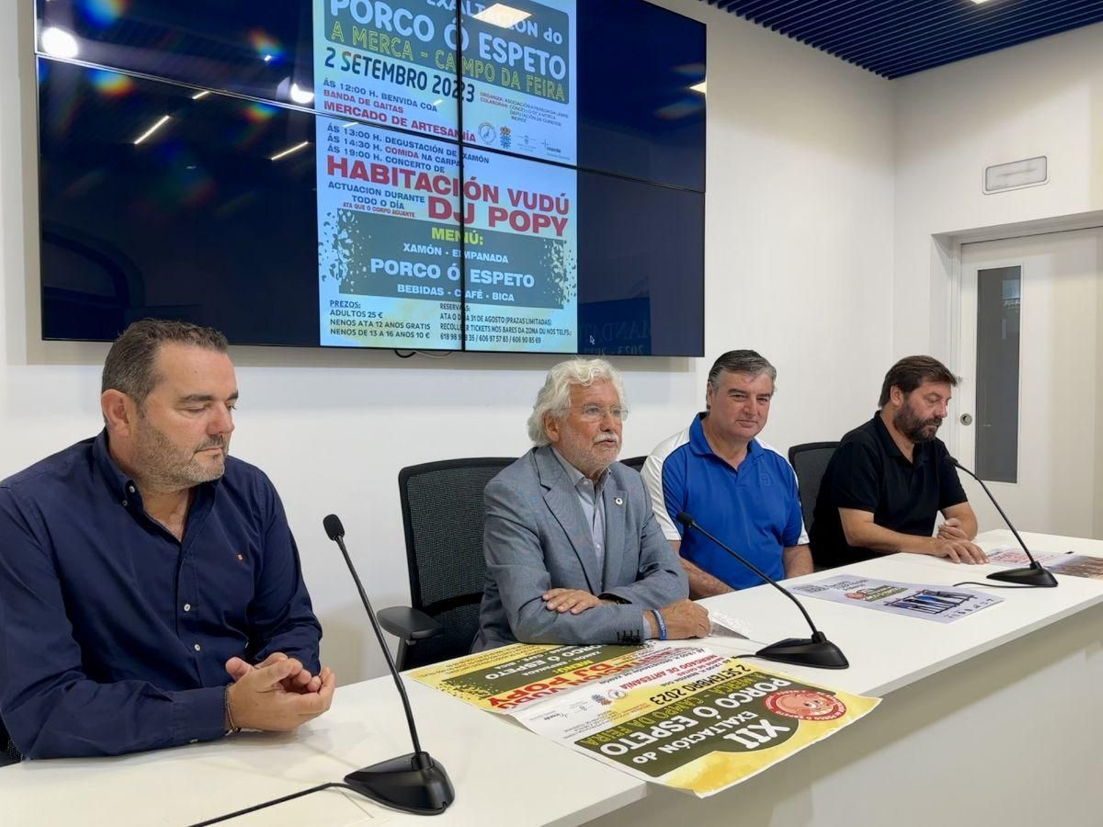 Presentación de esta edición de la Festa do Porco ó Espeto de A Merca.