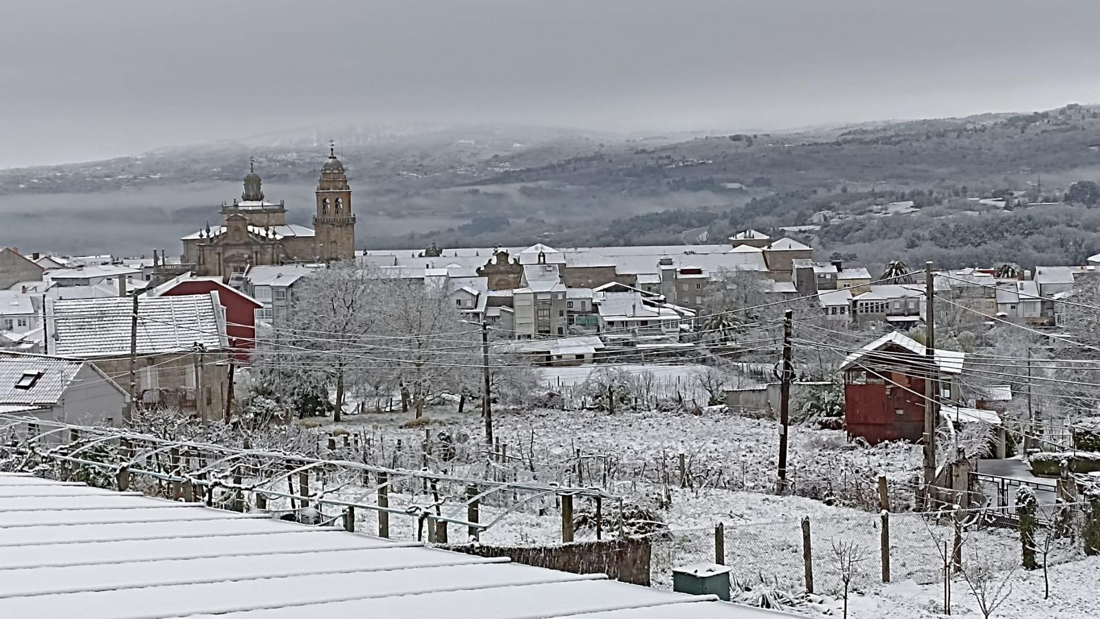 Nieve en Celanova