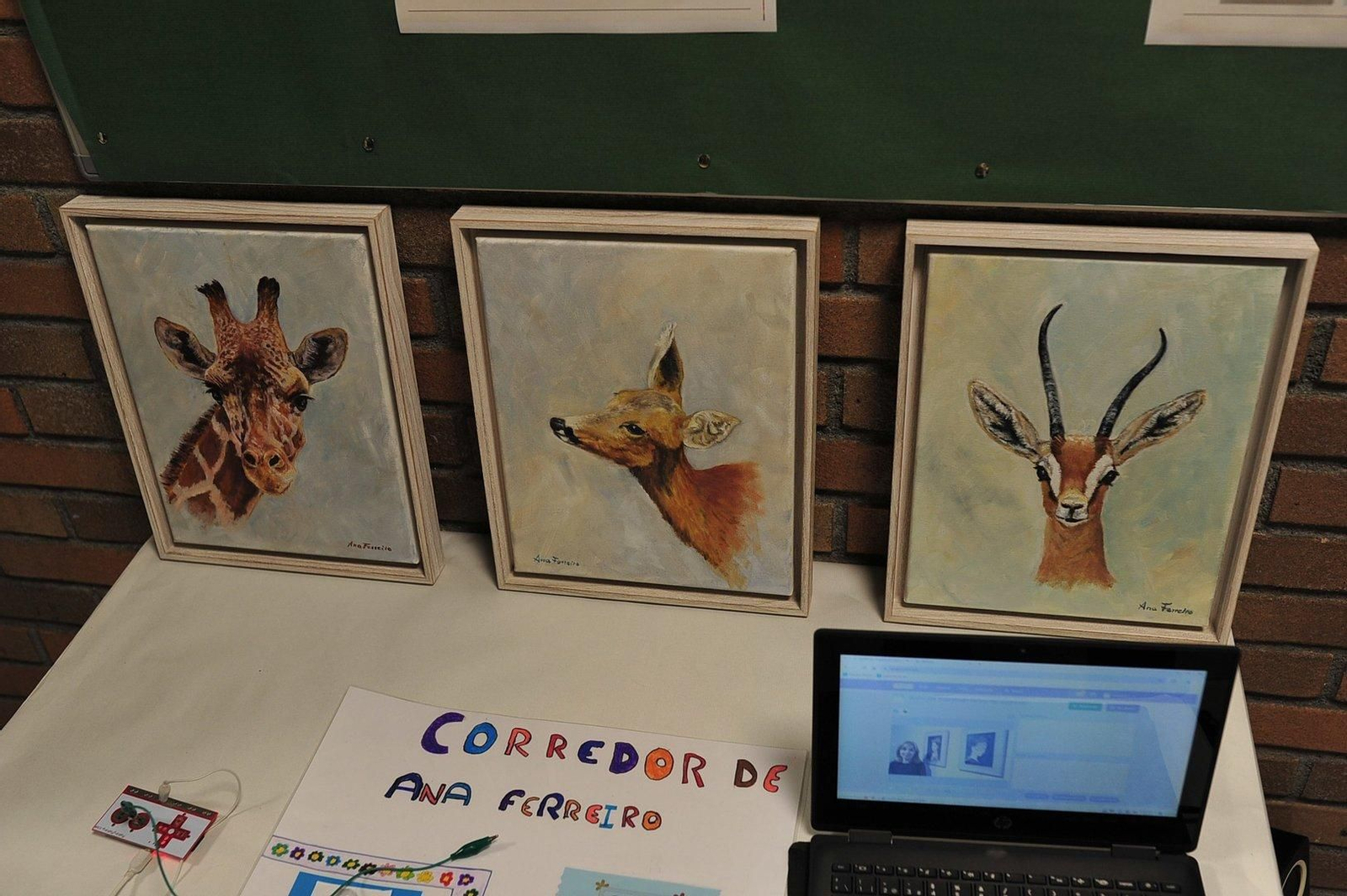 Algunos de los cuadros de Ana Ferreiro.