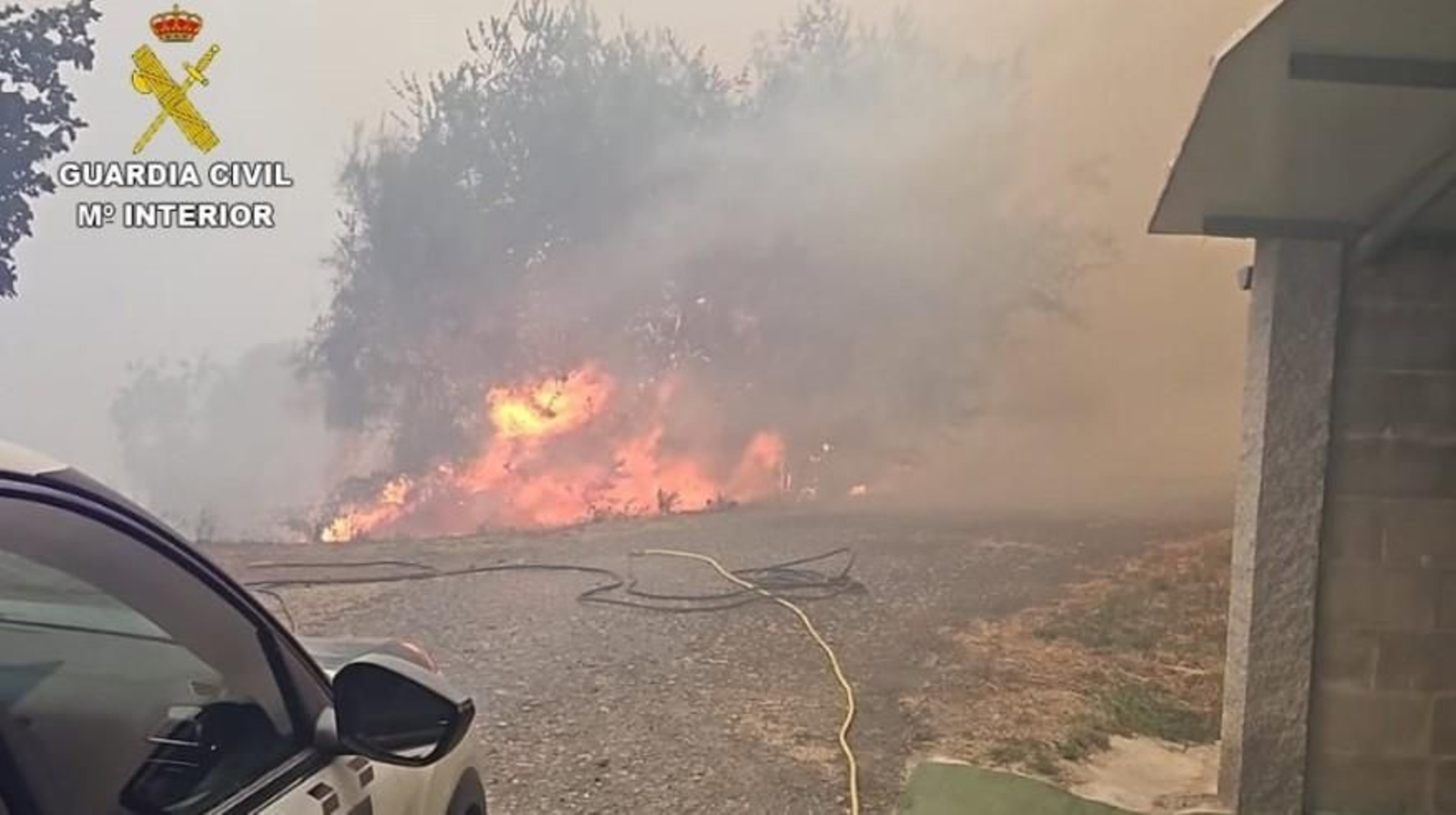 El incendio forestal en As Neves que terminó calcinando un total 89,88 hectáreas.