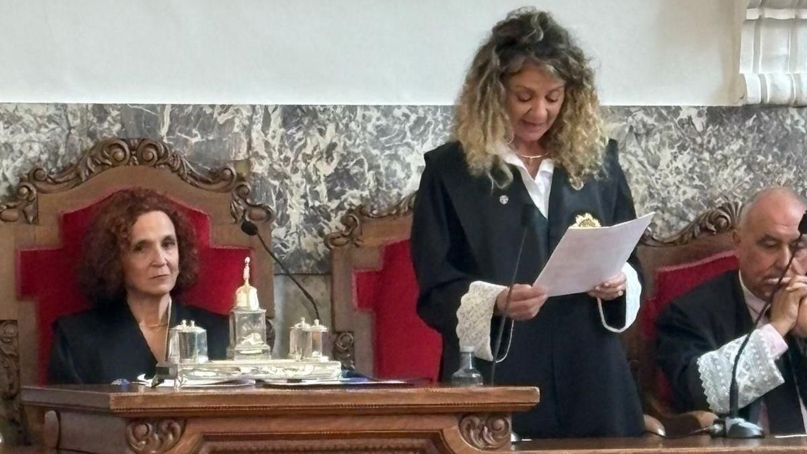 La fiscal Pilar Fernández Pérez toma como teniente fiscal de la Fiscalía Superior de Galicia, en un acto presidido por la fiscala Superior de Galicia, Carmen Eiró.