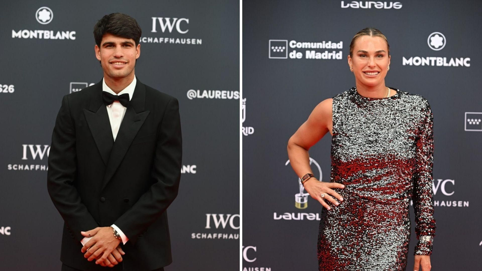 Alcaraz y Sabalenka, en la gala celebrada en Madrid.
