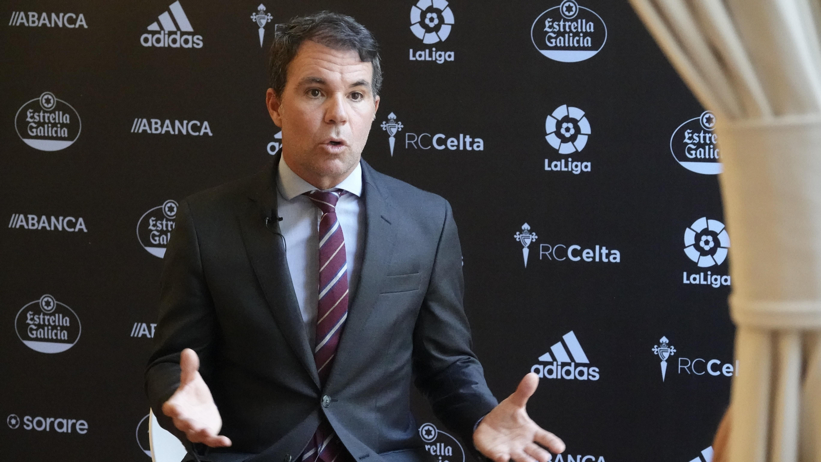 Carlos Salvador, en la sede del Celta.