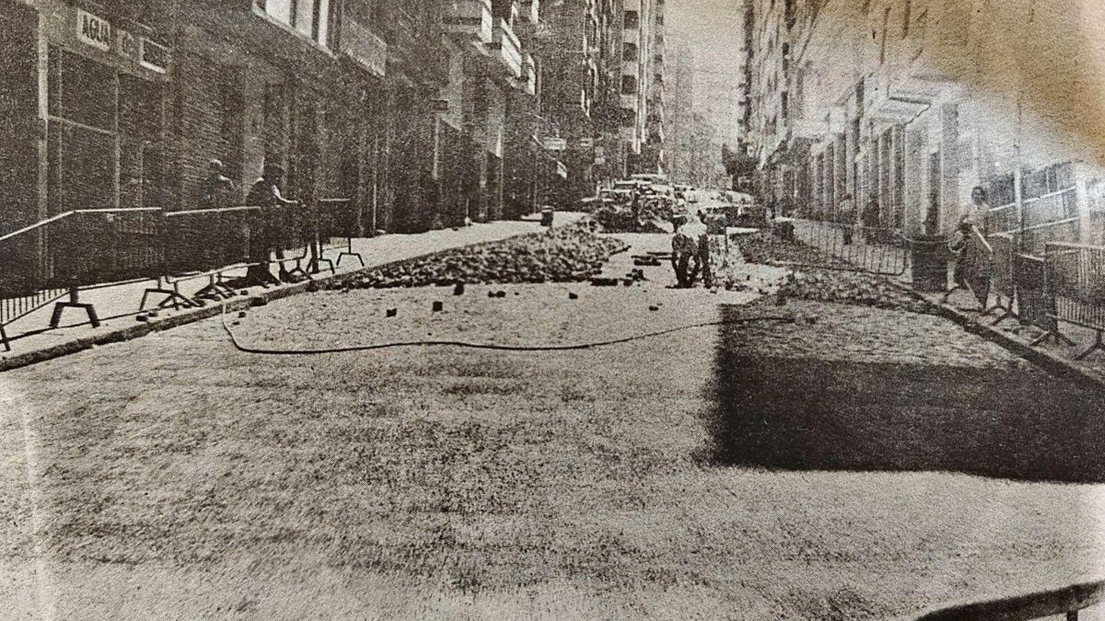 Obras de reforma en la avenida de La Habana.