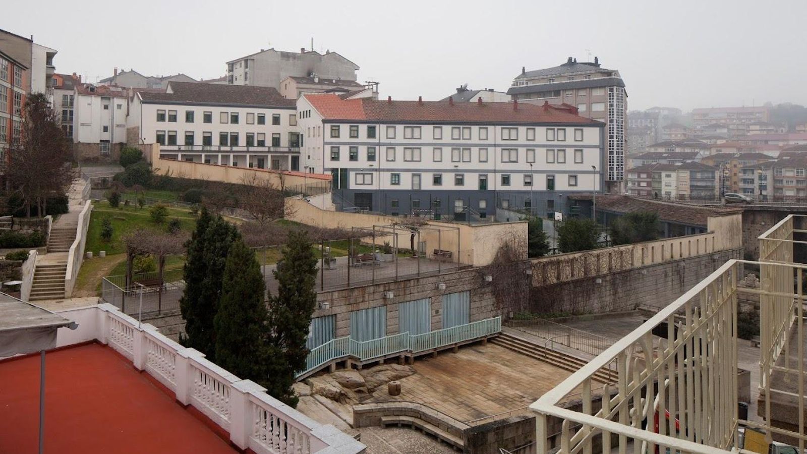 Vista desde los apartamentos, en As Burgas