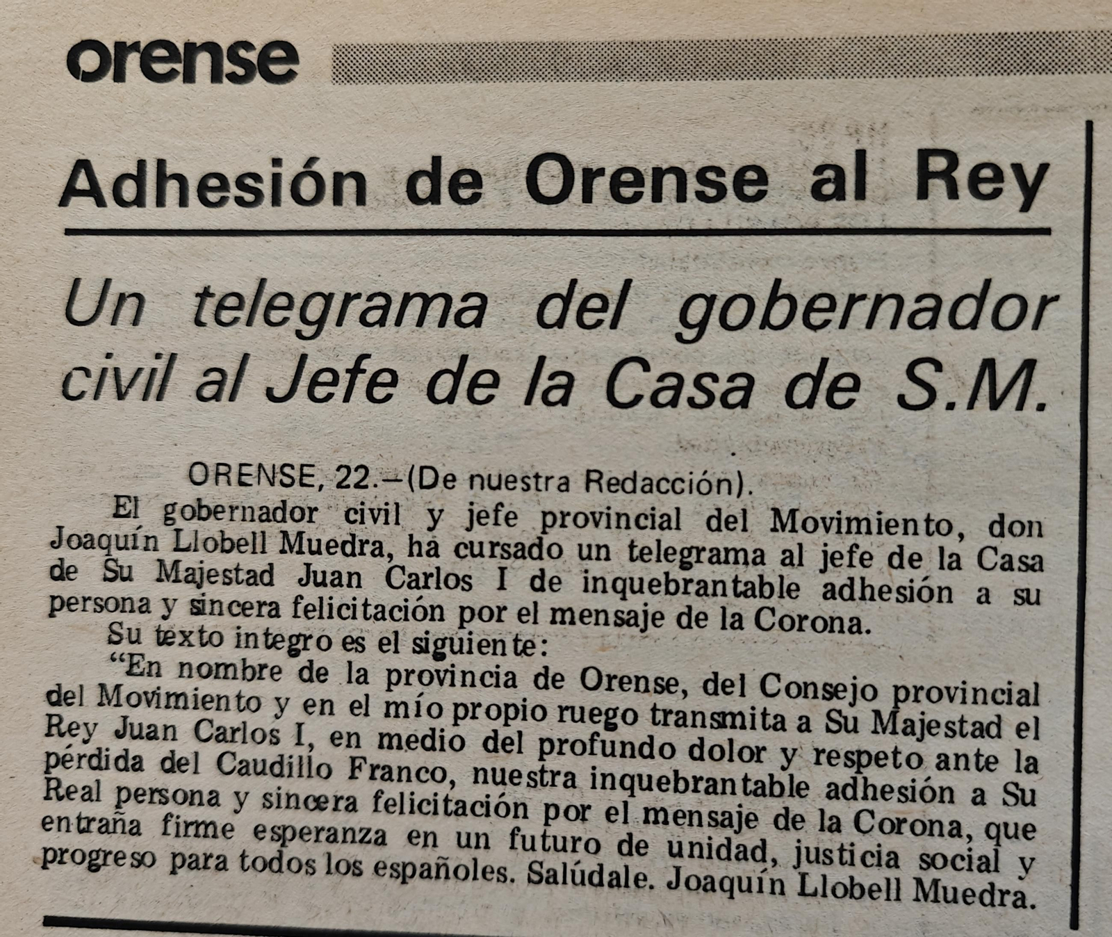 La Región del 23 de noviembre de 1975