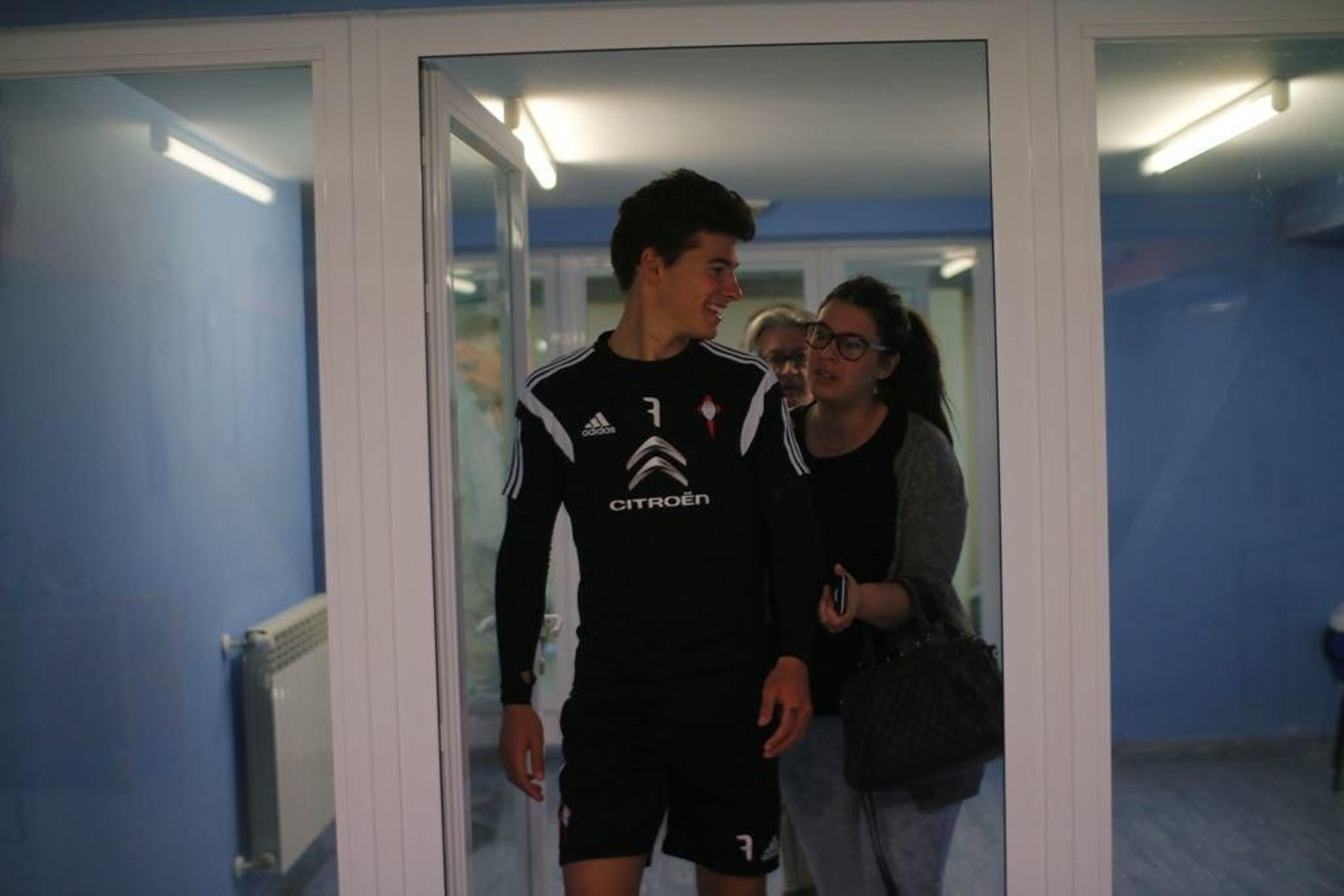 Santi Mina, en los instantes previos a su comparecencia de ayer en A Madroa.