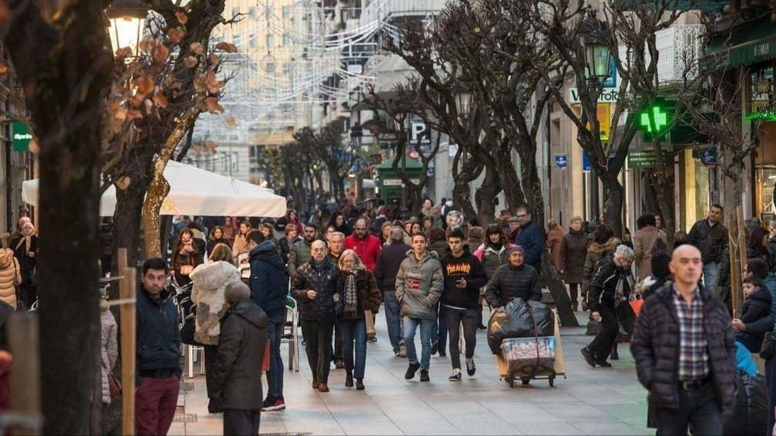 La calle del Paseo en Ourense