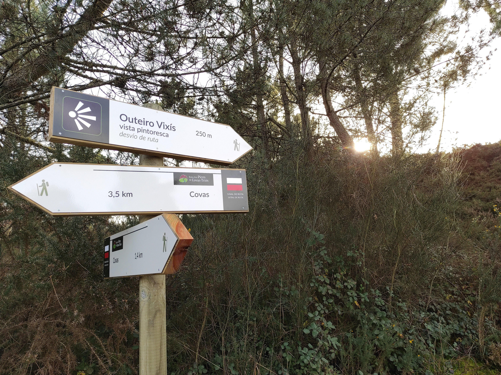 Senderismo en Pereiro de Aguiar. Se ha mejorado los paneles informativos y las señalizaciones.