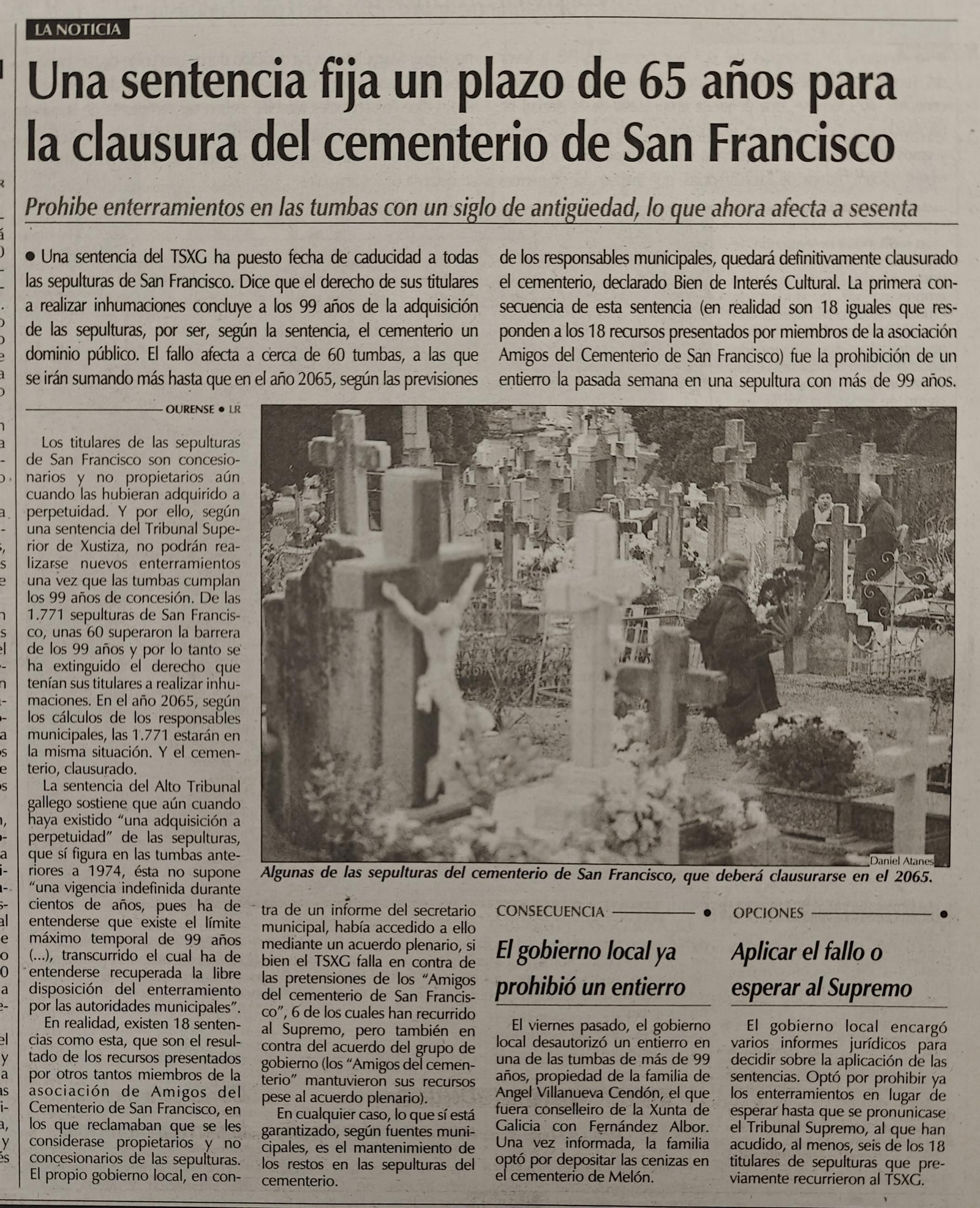 Noticias escaneadas del periódico La Región del 27 de diciembre del 2000.