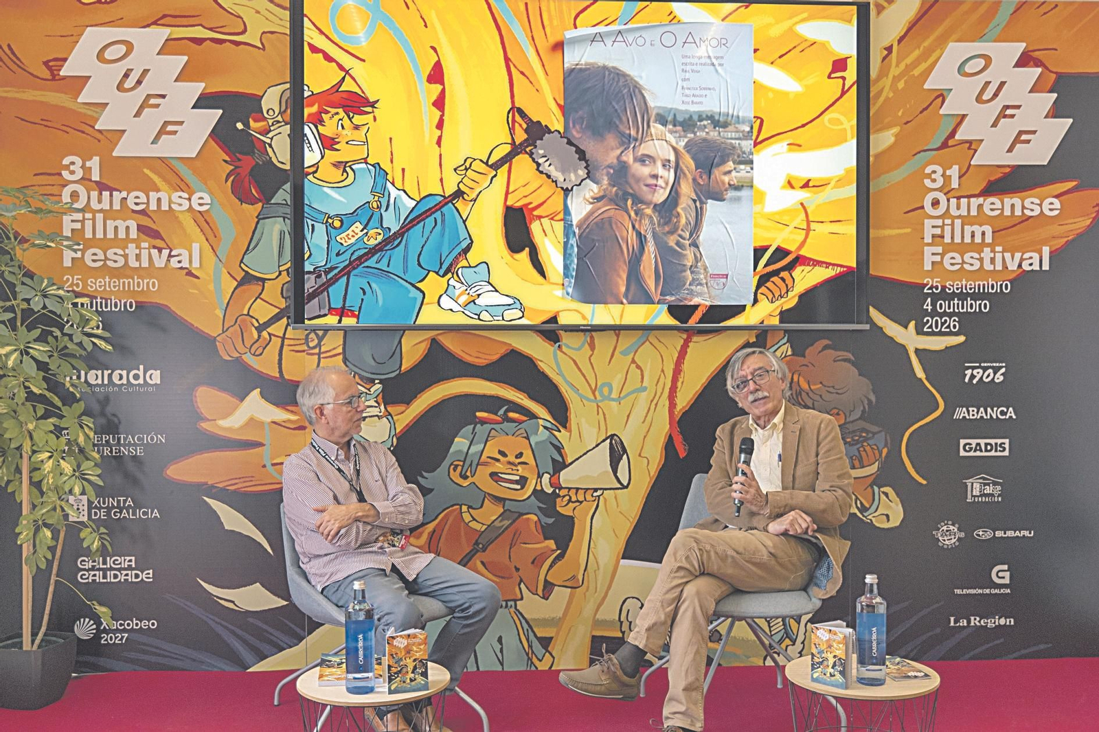 Asesor de programación del OUFF, César Silva, y el director Raul Veiga.