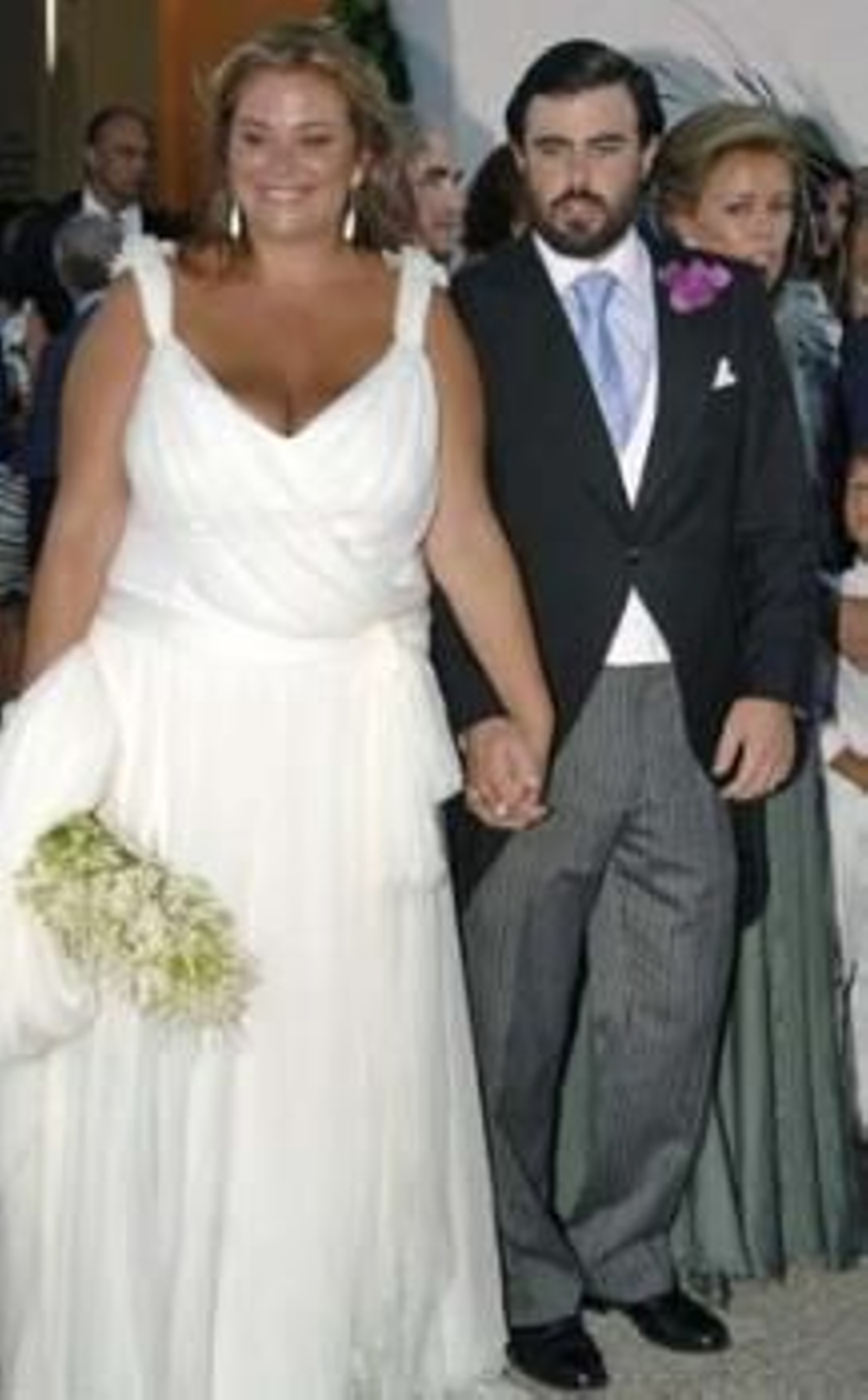 La pareja el día de su boda.